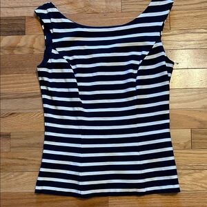 Boden Ettie Ponte top. Navy Striped tank. Size 4R. Never worn.